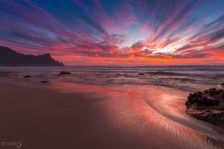 Bright sunset at Kogelbaai
