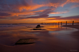 Bright Sunset at Beach