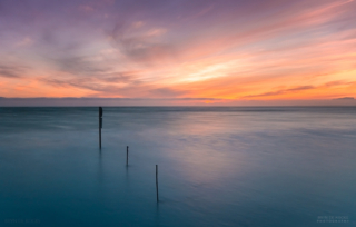 High tide sunset